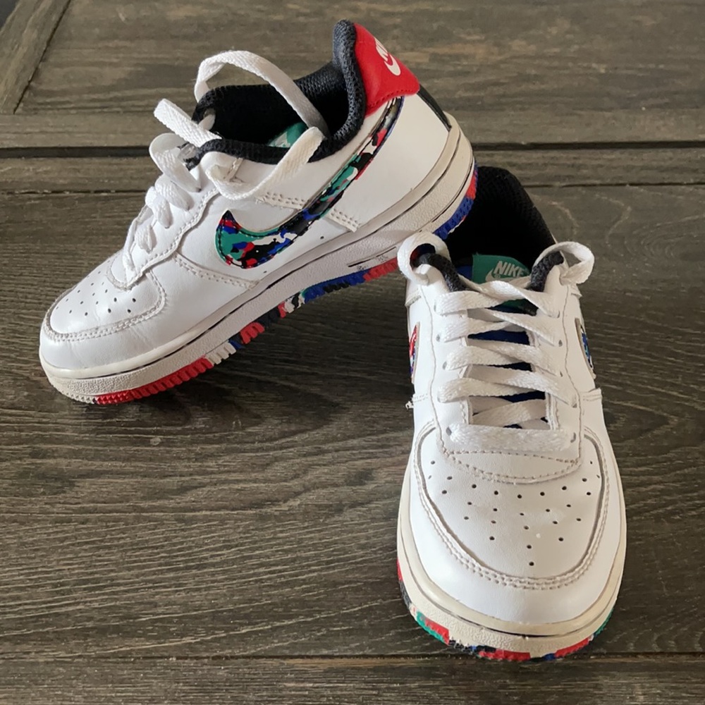 Boys Air Force 1 Low GS 'Crayon White Multi'